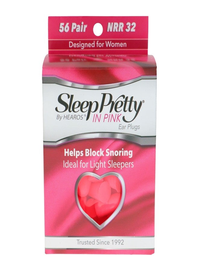 HEAROS Sleep Pretty in Pink, 56 Pair, NRR 32, PU Foam, Petite Sized, Pink (5600) - Image 1